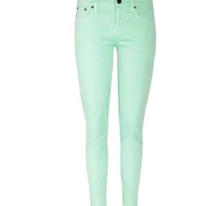 JCrew skinny ankle jeans mint color